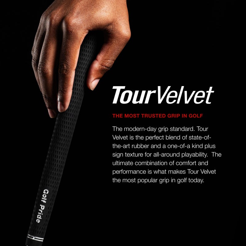 Golf Pride Tour Velvet Golf Grip - Durable Rubber Grip for Clubs - Features Anti-Slip Technology with Textured Surface - Standard - Image 2